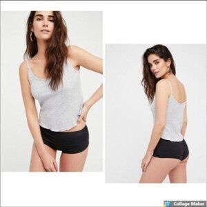 Free People Intimately Ribbed Grey Cami, S NWOT